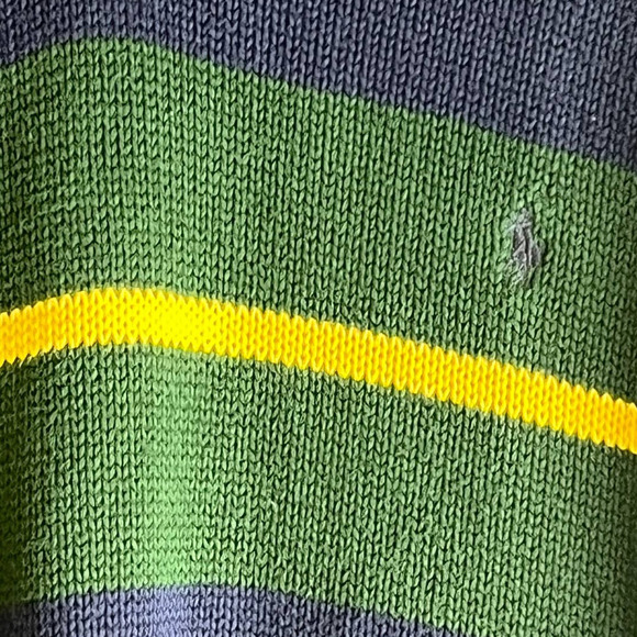 Vintage 1990's Polo Ralph Lauren 100% Cotton Size Men's Large V Neck Sweater - Picture 3 of 4